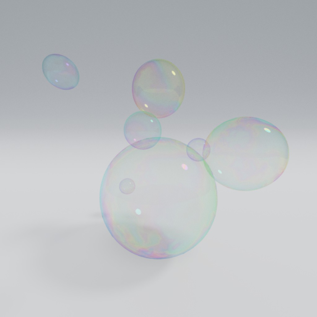 Animated soap bubble shader preview image 1
